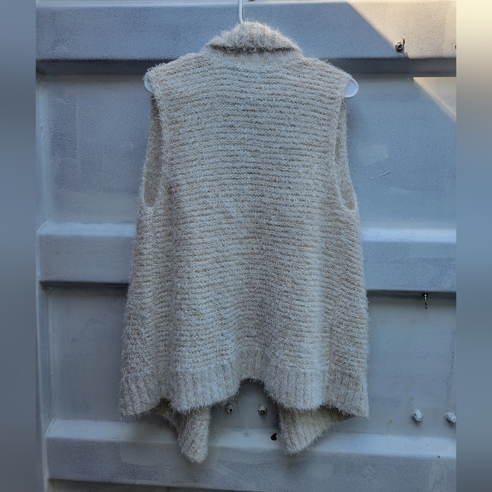 Style & Co. Cream Textured Open-Front Sweater - Picture 2 of 10